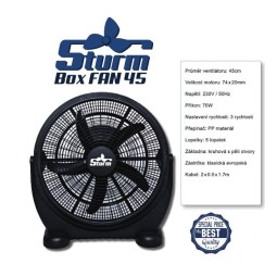 Box Fan 45cm, 70W, Sturm